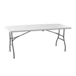Alquiler de mesa rectangular plegable blanca para eventos